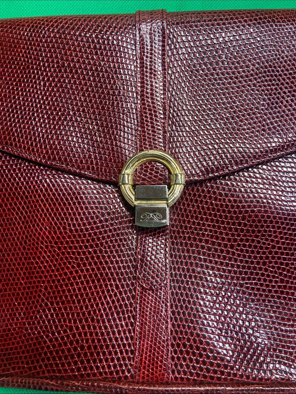 Vintage Madler Burgundy Snakeskin Bag